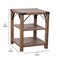 Flash Furniture 17.5 W, 17.5 L, 22 H, Engineered Wood, Rustic Oak ZG-035-OAK-GG - alternate 8